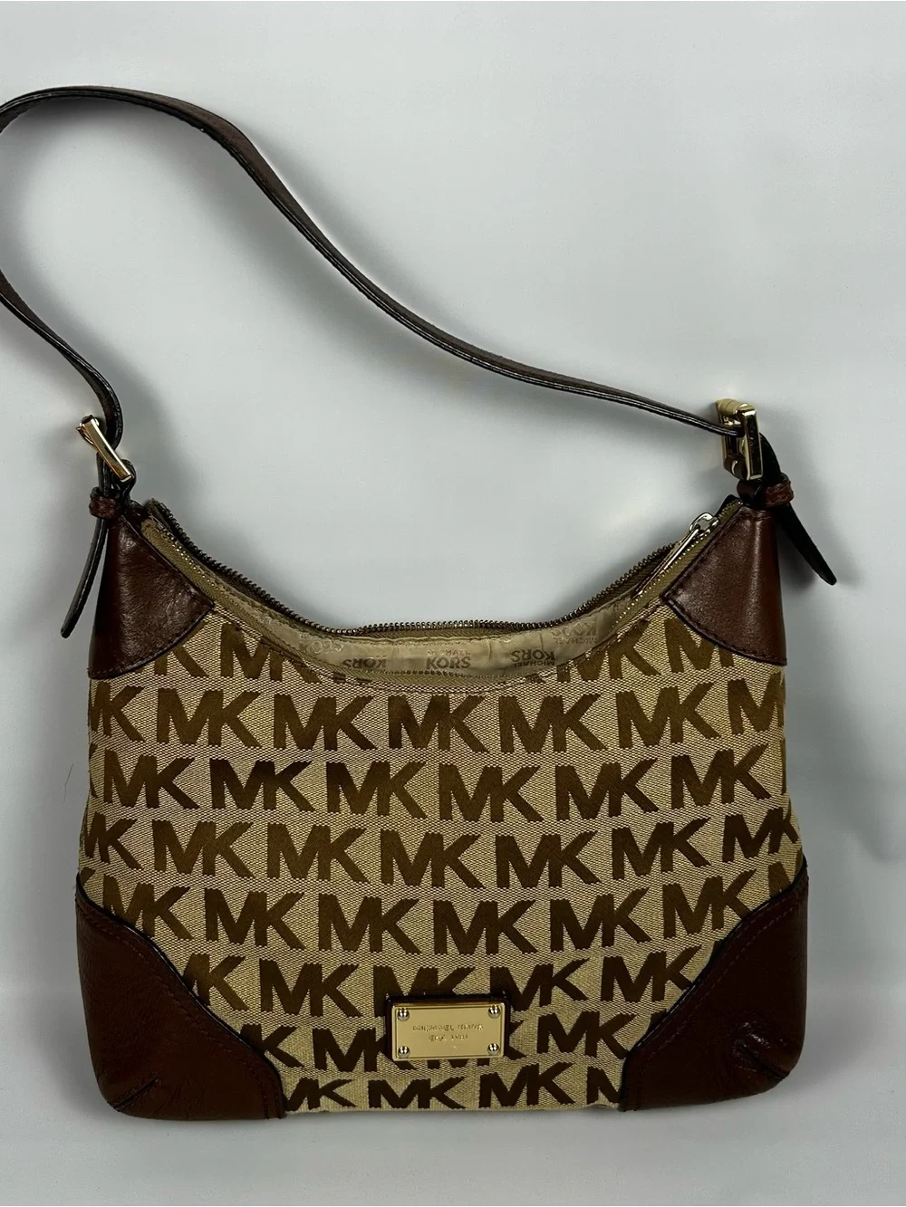 Michael Kors Lillian Medium Brown/Acorn Shoulder Bag AP-1406 Vintage